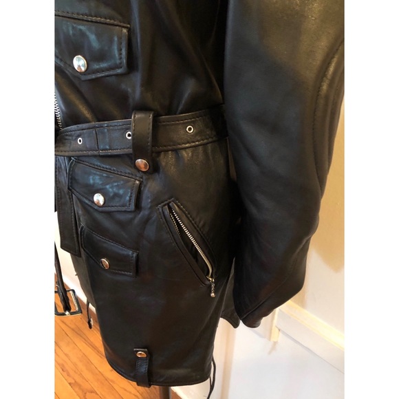 Comme des Garcon/Comme Des fous Vintage Leather Motorcycle Coat. - Picture 5 of 7